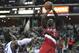 April 15, 2012; Sacramento, CA, USA; Portland Trail Blazers power forward J.J. Hickson (21) shoots the ball against Sacramento Kings center Jason Thompson (34) during the first quarter at Power Balance Pavilion. Mandatory Credit: Kelley L Cox-US PRESSWIRE