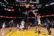 January 12, 2012; Oakland, CA, USA; Orlando Magic center Dwight Howard (12) grabs a rebound during the first quarter against the Golden State Warriors at ORACLE Arena. The Magic defeated the Warriors 117-109. Mandatory Credit: Kyle Terada-US PRESSWIRE