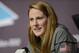 Aug 11, 2012; London, United Kingdom; USA swimmer Missy Franklin speaks during a USOC press conference at the London 2012 Olympic Games at the Main Press Centre. Mandatory Credit: Jerry Lai-USA TODAY Sports