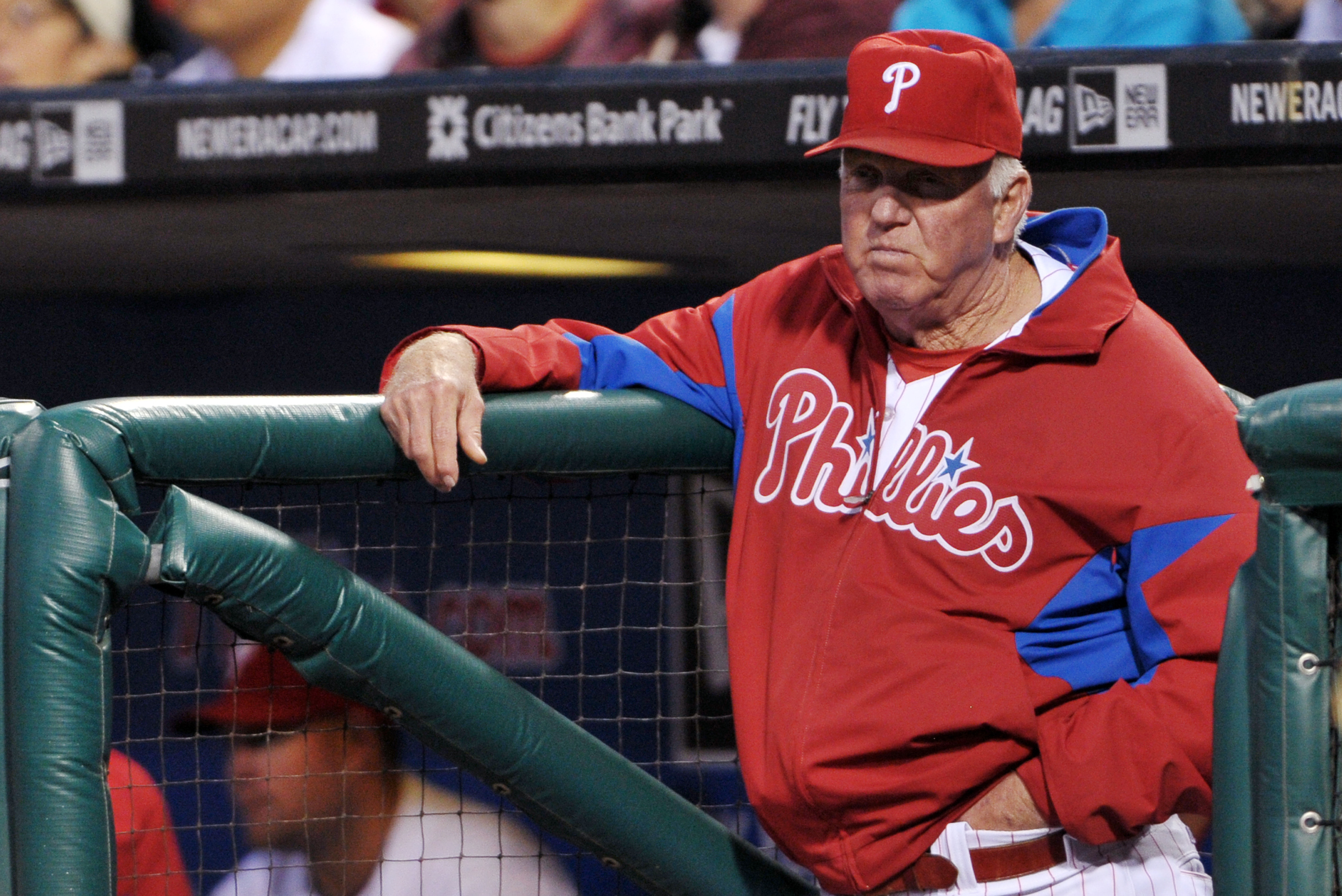 Jimmy Rollins, Chase Utley and Charlie Manuel were out to throw