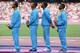 LONDON, ENGLAND - AUGUST 11: Gold medalists Chris Brown, Demetrius Pinder, Michael Mathieu and Ramon Miller of the Bahamas pose on the podium during the medal ceremony for the Men's 4 x 400m Relay on Day 15 of the London 2012 Olympic Games at Olympic Stadium on August 11, 2012 in London, England. (Photo by Clive Brunskill/Getty Images)