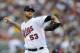MINNEAPOLIS, MN - AUGUST 11: Nick Blackburn #53 of the Minnesota Twins delivers a pitch against the Tampa Bay Rays during the first inning on August 11, 2012 at Target Field in Minneapolis, Minnesota. (Photo by Hannah Foslien/Getty Images)