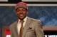 NEWARK, NJ - JUNE 28: Bradley Beal (R) of the Florida Gators greets NBA Commissioner David Stern (L) after he was selected number three overall by the Washington Wizards during the first round of the 2012 NBA Draft at Prudential Center on June 28, 2012 in Newark, New Jersey. NOTE TO USER: User expressly acknowledges and agrees that, by downloading and/or using this Photograph, user is consenting to the terms and conditions of the Getty Images License Agreement. (Photo by Elsa/Getty Images)
