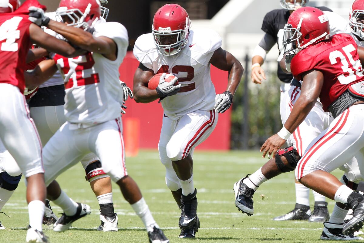 Alabama Football Eddie Lacy's Scrimmage Stats a Good Sign for the
