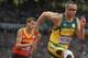 Aug 5, 2012; London, United Kingdom; Oscar Pistorius (RSA) competes in the men's 400m semifinals during the 2012 London Olympic Games at Olympic Stadium. Mandatory Credit: Kirby Lee-USA TODAY Sports