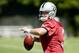 July 31, 2012; Napa, CA, USA; Oakland Raiders quarterback Carson Palmer (3) throws a pass during training camp at the Napa Valley Marriott. Mandatory Credit: Ed Szczepanski-US PRESSWIRE