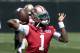July 27, 2012; Santa Clara, CA, USA; San Francisco 49ers quarterback Josh Johnson (1) throws a pass during training camp at the 49ers practice facility. Mandatory Credit: Ed Szczepanski-US PRESSWIRE
