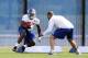 EAST RUTHERFORD, NJ - MAY 11: David Wilson #34 of the New York Giants works out during Giants minicamp at Timex Performance Center on May 11, 2012 in East Rutherford, New Jersey. (Photo by Jim McIsaac/Getty Images)
