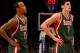 NEW YORK, NY - MARCH 26: (L-R) Monta Ellis #11 and Ersan Ilyasova #7 of the Milwaukee Bucks look on against the New York Knicks at Madison Square Garden on March 26, 2012 in New York City. NOTE TO USER: User expressly acknowledges and agrees that, by downloading and or using this photograph, User is consenting to the terms and conditions of the Getty Images License Agreement. (Photo by Chris Chambers/Getty Images)