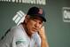 BALTIMORE, MD - AUGUST 15: Boston Red Sox manager Bobby Valentine #25 looks on before a game against the Baltimore Orioles at Oriole Park at Camden Yards on August 15, 2012 in Baltimore, Maryland. (Photo by Patrick McDermott/Getty Images)