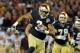 ORLANDO, FL - DECEMBER 29: Wide receiver Michael Floyd #3 of the Notre Dame Fight Irish runs upfield against the Florida State Seminoles in the Champs Sports Bowl December 29, 2011 at the Florida Citrus Bowl in Orlando, Florida. FSU won 18 - 14. (Photo by Al Messerschmidt/Getty Images)