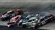 BRISTOL, TN - MARCH 18: Carl Edwards, driver of the #99 Cheez-It Ford, Kasey Kahne, driver of the #5 Farmers Insurance Chevrolet, Marcos Ambrose, driver of the #9 Mac Tools Ford, Kyle Busch, driver of the #18 Wrigley Toyota, and Kevin Harvick, driver of the #29 Budweiser Chevrolet, are involved in an incident during the NASCAR Sprint Cup Series Food City 500 at Bristol Motor Speedway on March 18, 2012 in Bristol, Tennessee. (Photo by Jared C. Tilton/Getty Images)