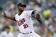 MINNEAPOLIS, MN - AUGUST 13: Samuel Deduno #21 of the Minnesota Twins delivers a pitch against the Detroit Tigers during the first inning on August 13, 2012 at Target Field in Minneapolis, Minnesota. (Photo by Hannah Foslien/Getty Images)