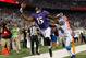BALTIMORE, MD - AUGUST 17: LaQuan Williams #15 of the Baltimore Ravens drops a pass while being defended by Chris Houston #23 of the Detroit Lions during the first quarter at M&T Bank Stadium on August 17, 2012 in Baltimore, Maryland. (Photo by Rob Carr/Getty Images)