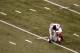 INDIANAPOLIS, IN - FEBRUARY 05: Prince Amukamara #20 of the New York Giants kneels on the field after defeating the New England Patriots in Super Bowl XLVI at Lucas Oil Stadium on February 5, 2012 in Indianapolis, Indiana. The New York Giants defeated the New England Patriots 21-17. (Photo by Joe Robbins/Getty Images)