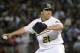 OAKLAND, CA - AUGUST 07: Bartolo Colon #21 of the Oakland Athletics pitches against the Los Angeles Angels of Anaheim at O.co Coliseum on August 7, 2012 in Oakland, California. (Photo by Thearon W. Henderson/Getty Images)