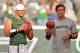 EAST RUTHERFORD, NJ - AUGUST 18: (L-R) Tim Tebow #15 and Mark Sanchez #6 of the New York Jets stand around before the game against the New York Giants at MetLife Stadium on August 18, 2012 in East Rutherford, New Jersey. (Photo by Drew Hallowell/Getty Images)