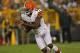 GREEN BAY, WI - AUGUST 16: Greg Little #15 of the Cleveland Browns runs after making a catch during a preseason game at Lambeau Field on August 16, 2012 in Green Bay, Wisconsin. The Browns defeated the Packer 35-10. (Photo by Jonathan Daniel/Getty Images)