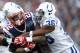 FOXBORO, MA - DECEMBER 04: Stevan Ridley #22 of the New England Patriots carries the ball as Chris Rucker #36 of the Indianapolis Colts defends on December 4, 2011 at Gillette Stadium in Foxboro, Massachusetts. (Photo by Elsa/Getty Images)