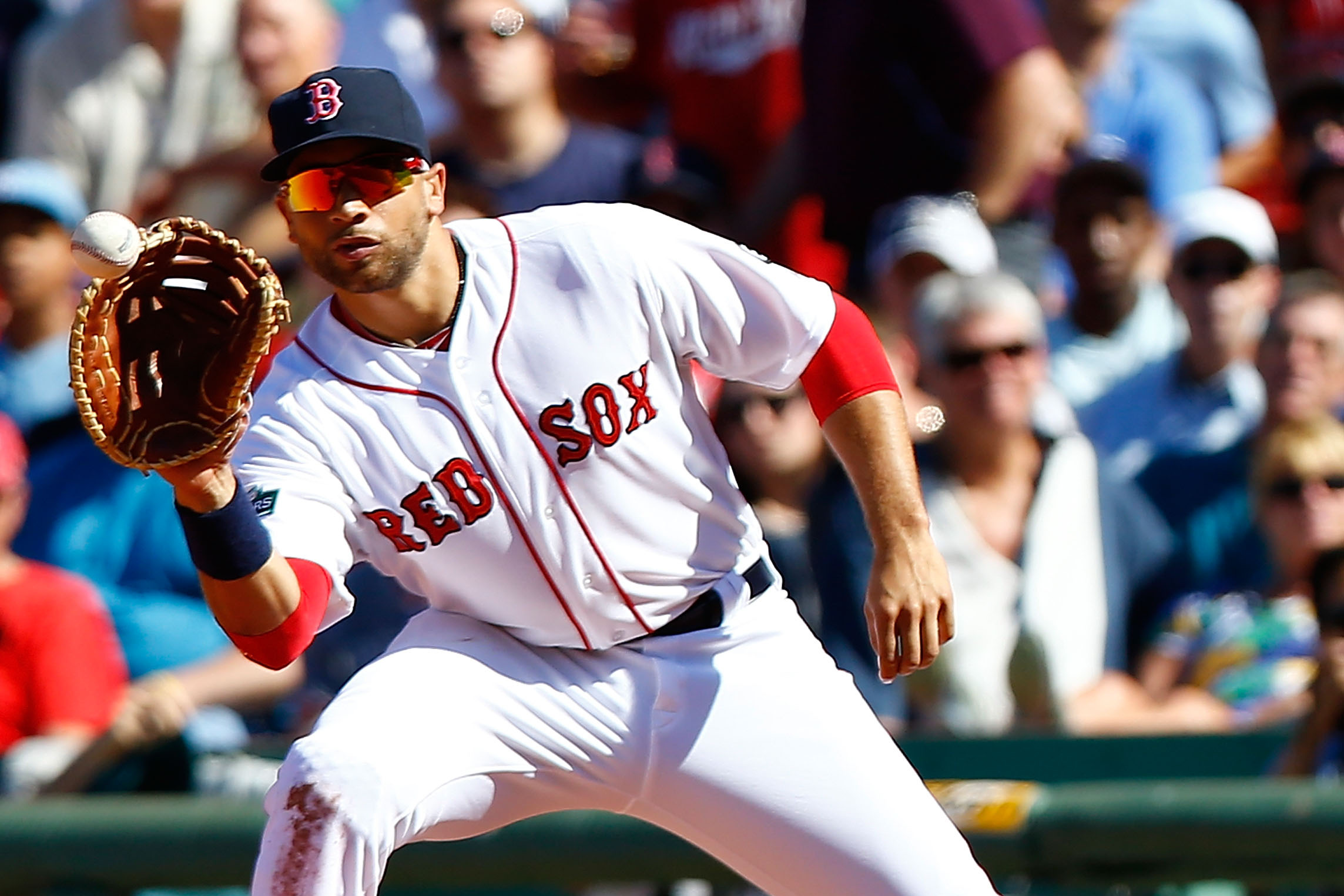 Boston, Mass. -- Red Sox first baseman James Loney, newly acquired