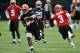Jun 5, 2012; Berea, OH, USA; Cleveland Browns running back Trent Richardson (33) runs with the ball during minicamp at the Cleveland Browns training facility. Mandatory Credit: David Richard-US PRESSWIRE