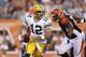 CINCINNATI, OH - AUGUST 23: Aaron Rodgers #12 of the Green Bay Packers looks to pass the football against the Cincinnati Bengals during a preseason NFL game at Paul Brown Stadium on August 23, 2012 in Cincinnati, Ohio. (Photo by Joe Robbins/Getty Images)