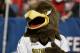 Dec 3, 2011; Houston, TX, USA; Southern Mississippi Golden Eagles mascot Seymour in action against the Houston Cougars in the third quarter at Robertson Stadium. Southern Miss defeated Houston 49-28 to win the Conference USA championship. Mandatory Credit: Brett Davis-US PRESSWIRE