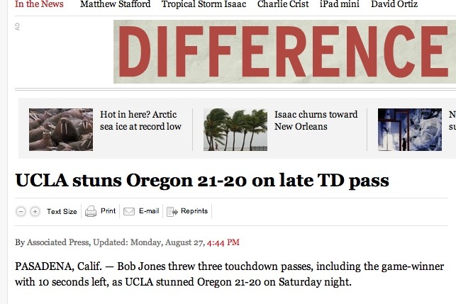 Ucla Football Falsely Reported Win Over Oregon Is A Sign Of Times