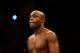 Jul. 7, 2012; Las Vegas, NV, USA; UFC fighter Anderson Silva during a middleweight bout in UFC 148 at the MGM Grand Garden Arena. Mandatory Credit: Mark J. Rebilas-US PRESSWIRE