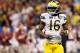 NEW ORLEANS, LA - JANUARY 03: Denard Robinson #16 of the Michigan Wolverines looks on in the third quarter against the Virginia Tech Hokies during the Allstate Sugar Bowl at Mercedes-Benz Superdome on January 3, 2012 in New Orleans, Louisiana. (Photo by Kevin C. Cox/Getty Images)