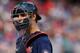 ARLINGTON, TX - AUGUST 24: Joe Mauer #7 of the Minnesota Twins at Rangers Ballpark in Arlington on August 24, 2012 in Arlington, Texas. (Photo by Ronald Martinez/Getty Images)