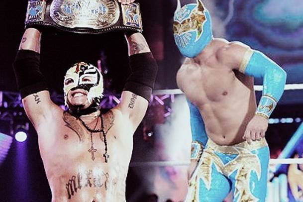 rey mysterio and sin cara drawing