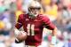 CHESTNUT HILL, MA - SEPTEMBER 03: Chase Rettig #11 of the Boston College Eagles rolls out in the first quarter against the Northwestern Wildcats on September 3, 2011 at Alumni Stadium in Chestnut Hill, Massachusetts. (Photo by Elsa/Getty Images)