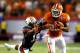 ATLANTA, GA - SEPTEMBER 01: Andre Ellington #23 of the Clemson Tigers rushes away from Ryan White #19 of the Auburn Tigers at Georgia Dome on September 1, 2012 in Atlanta, Georgia. (Photo by Kevin C. Cox/Getty Images)