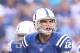 INDIANAPOLIS, IN - AUGUST 30: Andrew Luck #12 of the Indianapolis Colts looks to throw a pass during the game against the Cincinnati Bengals at Lucas Oil Stadium on August 30, 2012 in Indianapolis, Indiana. (Photo by Andy Lyons/Getty Images)