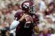 Texas A&M quarterback, Johnny Manziel, has looked poised in leading the Aggies to a 17-10 halftime lead over the Florida Gators.