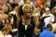 NEW YORK, NY - SEPTEMBER 09: Serena Williams of the United States celebrates match point after defeatig Victoria Azarenka of Belarus to win the women's singles final match on Day Fourteen of the 2012 US Open at USTA Billie Jean King National Tennis Center on September 9, 2012 in the Flushing neighborhood of the Queens borough of New York City. (Photo by Al Bello/Getty Images)