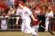 CINCINNATI, OH - SEPTEMBER 07: Todd Frazier #21 of the Cincinnati Reds hits a single during the game against the Houston Astros at Great American Ball Park on September 7, 2012 in Cincinnati, Ohio. (Photo by Andy Lyons/Getty Images)