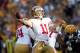 GREEN BAY, WI - SEPTEMBER 09: Alex Smith #11 of the San Francisco 49ers throws a pass during the NFL season opener against the Green Bay Packers at Lambeau Field on September 9, 2012 in Green Bay, Wisconsin. (Photo by Andy Lyons/Getty Images)