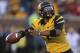 COLUMBIA , MO - SEPTEMBER 8: James Franklin #1 of the Missouri Tigers drops back to pass against the Georgia Bulldogs in the first quarter at Memorial Stadium on September 8, 2012 in Columbia, Missouri. (Photo by Ed Zurga/Getty Images)
