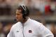 STARKVILLE, MS - SEPTEMBER 8: Coach Gene Chizik paces the sidelines late in the fourth quarter against Mississippi State in a NCAA college football game on September 8, 2012 at Davis Wade Stadium in Starkville, Mississippi. (Photo by Butch Dill/Getty Images)
