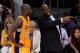 LOS ANGELES, CA - MAY 12: Kobe Bryant #24 talks with head coach Mike Brown of the Los Angeles Lakers in the second half while taking on the Denver Nuggets in Game Seven of the Western Conference Quarterfinals in the 2012 NBA Playoffs on May 12, 2012 at Staples Center in Los Angeles, California. NOTE TO USER: User expressly acknowledges and agrees that, by downloading and or using this photograph, User is consenting to the terms and conditions of the Getty Images License Agreement. (Photo by Kevork Djansezian/Getty Images)