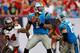 TAMPA, FL - SEPTEMBER 09: Quarterback Cam Newton #1 of the Carolina Panthers looks for an open receiver against the Tampa Bay Buccaneers during the game at Raymond James Stadium on September 9, 2012 in Tampa, Florida. (Photo by J. Meric/Getty Images)