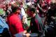 LINCOLN, NE - SEPTEMBER 15: Nebraska Cornhuskers' defensive coordinator John Papuchis shakes hands with Arkansas State Red Wolves' head coach Gus Malzahn after their game at Memorial Stadium on September 15, 2012 in Lincoln, Nebraska. Nebraska won 42-13. Papuchis had to take the help of the Cornhuskers after Head Coach Bo Pelini was taken to the Hospital at halftime. (Photo by Eric Francis/Getty Images)