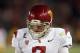 PALO ALTO, CA - SEPTEMBER 15: Matt Barkley #7 of the USC Trojans walks off the field after the Trojans turned the ball over on downs for the last time in the fourth quarter of their loss to the Stanford Cardinal at Stanford Stadium on September 15, 2012 in Palo Alto, California. (Photo by Ezra Shaw/Getty Images)