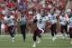 DALLAS, TX - SEPTEMBER 15: Johnny Manziel #2 of the Texas A&M Aggies runs for a touchdown against the Southern Methodist Mustangs at Gerald J. Ford Stadium on September 15, 2012 in Dallas, Texas. (Photo by Ronald Martinez/Getty Images)