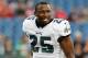 FOXBORO, MA - AUGUST 20: LeSean McCoy #25 of the Philadelphia Eagles prepares for a preseason game against the New England Patriots at Gillette Stadium on August 20, 2012 in Foxboro, Massachusetts. (Photo by Jim Rogash/Getty Images)
