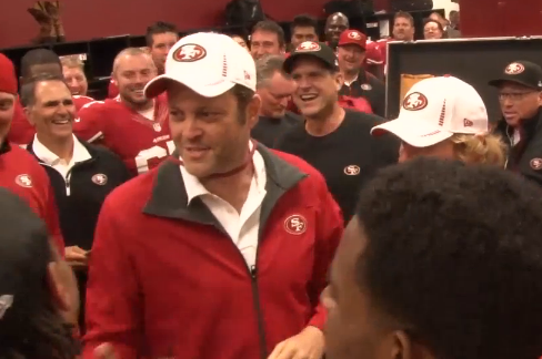 Vince Vaughn And Owen Wilson Crash 49ers Locker Room After