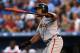 KANSAS CITY, MO - JULY 10: National League All-Star Melky Cabrera #53 of the San Francisco Giants hits a two-run home run in the fourth inning during the 83rd MLB All-Star Game at Kauffman Stadium on July 10, 2012 in Kansas City, Missouri. (Photo by Jonathan Daniel/Getty Images)
