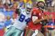 TAMPA, FL - DECEMBER 17: Linebacker DeMarcus Ware #94 of the Dallas Cowboys sacks quarterback Josh Freeman #5 of the Tampa Bay Buccaneers December 17, 2011 at Raymond James Stadium in Tampa, Florida. (Photo by Al Messerschmidt/Getty Images)